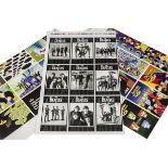 The Beatles, three uncut proof sheets for Beatles postcards, circa 2001, in excellent condition,