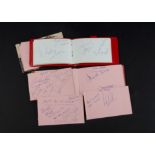 Autographs, two vintage albums and loose pages, including Uriah Heep, Mott The Hoople, members of