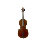 Cello, 1/8 German in hard black coffin case A/F