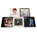 David Bowie, Five Original UK Albums: David Live (Double), Hunky Dory (With Insert), Station To