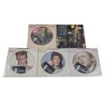 David Bowie, four 1984 special limited edition picture discs, Aladdin Sane, Hunky Dory, Ziggy