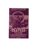 Trapeze, Original UK concert poster for The James Finnegan Hall, Eston Teeside, Friday October