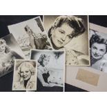 Actresses / Autographs, thirteen black and white and one colour signed promotional photographs ,
