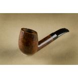 A Refbjerg briar estate pipe, stamped 'OLD' of mixed grain, the bowl with angled cut rim,
