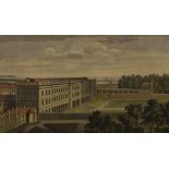 A collection of Dublin associated prints, including the hand coloured engraving 'A Prospect of the