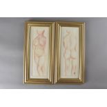 Sarah Westaway (20th/21st century), a pair of pastel on paper nude studies, one initialled lower