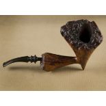 A William Craig briar estate pipe, of pickaxe form, the flattened bowl, with inverted neck and