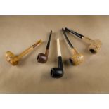 A Solid Comfort pre-war T.F Gauntley of Nottingham estate pipe, the boxed briar with straight