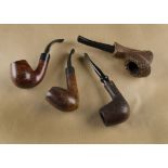 A Carey Magic Inch briar estate pipe, free hand sitter with sandblast finish, made in Denmark,