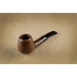 A Stanwell Jubilee 1942-1982 briar estate pipe, the apple shaped bowl with curved stem, birds eye