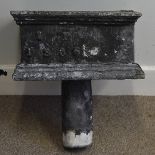 A 19th century dated lead hopper, of rectangular shape, with initials IP and date 1836, 42 cm wide X