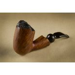 A Vallberg briar estate pipe, stamped 'Old Briar' 'Gerharz' free hand, with bulbous and bent stem in