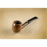 A Viby Jørgensen briar estate pipe, of slightly bent shape, with apple shaped bowl, straight