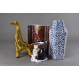 Three 19th Century and later lustre jugs, plus a c.1980/90s Hutschensreuther Maxim's de Paris vase