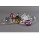 A collection of glass paperweights, including Caithness, Mdina, Cumbria Crystal and more (8)