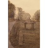 Joseph W. Winkelman (American b. 1941), limited edition etching in muted tones of a Cotswold
