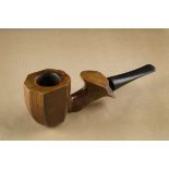 An R.L.Lafond briar estate pipe, the free hand carved sitter, with octagonal bowl, plastic stamped