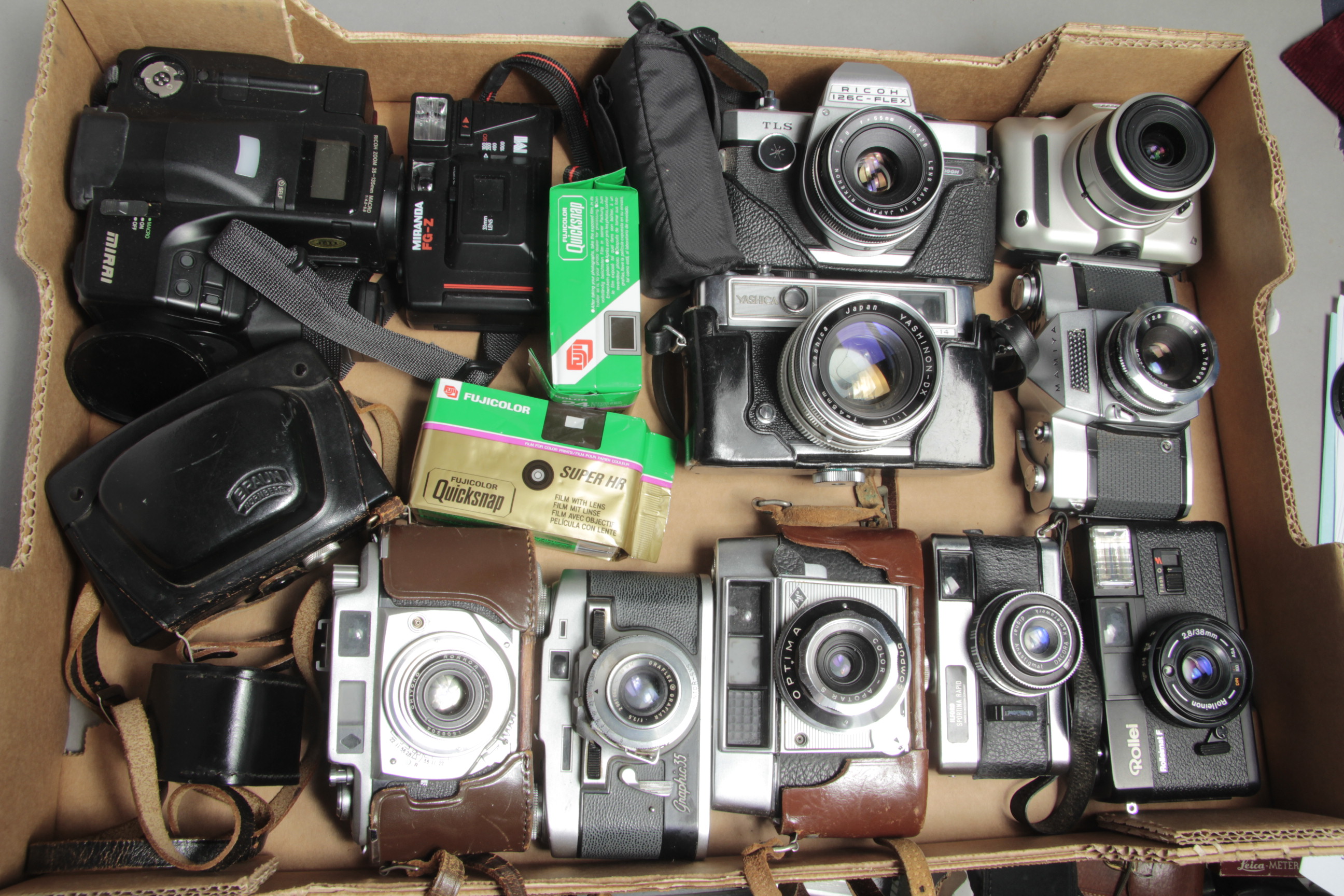 35mm Rangefinder Cameras, a Yashica Lynx 1.4, a Rolleimat F, a Minolta A2 and others, (a lot)