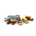 Corgi Toys 1151 Scammell 'Co-Op' Set, comprising blue/white 1147 Scammell Truck, 466 Commer Milk