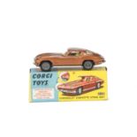 A Corgi Toys 310 Chevrolet Corvette Stingray, metallic bronze body, lemon interior, wire wheels,