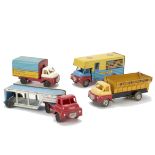 Wells-Brimtoy Bedford S-Type Trucks, Horse Box, Car Transporter, Toytown Painters & Decorators