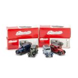 Somerville 1/43 White Metal Models, Fordson 5CWT Van, four examples in differing liveries, 'South