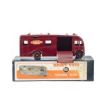 A Dinky Toys 581 Express Horsebox 'British Railways', maroon body and hubs, in original box, VG-E,