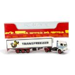 Arpra Supermini 1:50 Scania 142 'Transfreezer' Container Truck, white cab and trailer, black