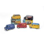 Corgi Toys Bedford Vans, 408 Bedford AA Road Service Van, 421 Bedford "Evening Standard" Van, in