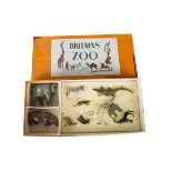 Britains post WW2 Zoo series Set 27Z restrung into original box, generally G in F box, some