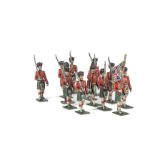 Heyde 60mm marching Scottish troops (12 inc officer, bugler and flagbearer), additional British