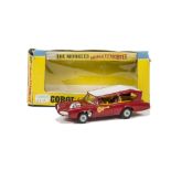 A Corgi Toys 277 Monkeemobile, in red with three figures, in original window box, G, lacks one