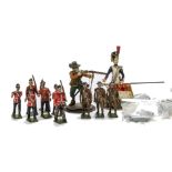 Charles Stadden series 77 ECW Musketeer and French Napoleonic standard bearer, VG, Rose and