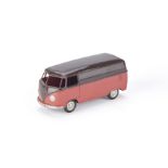 A Marklin (Germany) No.5524/5Z Volkswagen Van, two-tone body, brown upper, red lower, silver trim,