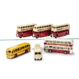 Dinky Toy Buses & Coaches, 282 Duple Roadmaster Coach, yellow body, red coachlines and hubs, 29g