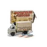 Wells-Brimtoy No.9/620 RAF Mountain Rescue Truck, grey, plastic upper cab, tinplate body,