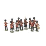 Britains loose volley-firing Grenadier Guards from set 34, consisting of 10 men, officer and boy