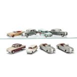 Dinky Toy Cars, 150 Rolls-Royce Silver Wraith (2), 194 Bentley S2 (2), 132 Packard, 165 Humber Hawk,