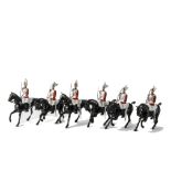 Britains loose Picture Pack figures 37B Life Guards Trooper on walking black horse, (12), 645B