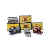 A Matchbox Lesney 1-75 Series 17a Bedford Removals Van, maroon body, gold trim, MW, 46b Pickford's