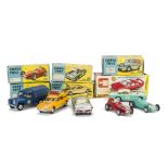 Corgi Toys 436 Citroen Safari ID19, 152s B.R.M, 150s Vanwall, 309 Aston Martin Competition Model and