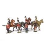 Britains individual figures consisting of mounted 1st Dragoons officer from set 31, set 12 11th