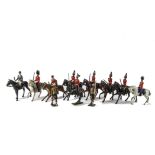 Britains loose set 31 the 1st Dragoons, 1920s version, mounted Scots Grey, Cape Town Highlanders (