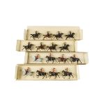 Britains last series 4 pce sets 9214 7th Hussars (2), 2 with faults (5), 9212 1st King's Dragoon
