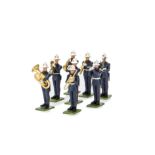 Britains Eyes Right standing Royal Marines bandsmen, 25 G, 16 with damage, but all complete with