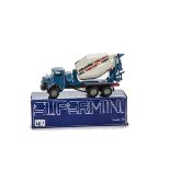 Arpra Supermini 1:50 Mercedes-Benz 2219 Cement Mixer, blue cab and back, grey barrel, red chassis,