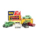 Dinky Toys, 211 Triumph TR7 Sports Car, in original box, loose Hillman Minx, light green, 157