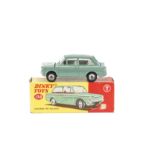 A Dinky Toys 138 Hillman Imp Saloon, metallic silver green body, white interior, spun hubs,