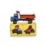 Arpra Supermini 1:50 Mercedes-Benz 1513 Tipper Truck, blue cab, orange tipper, grey hubs, in