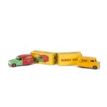 A Dinky Toys 470 Austin A40 Van 'Shell BP', red/green body, red ridged hubs, 480 Bedford 'Kodak'